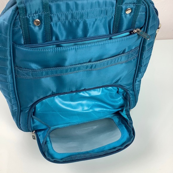 Lug Mini Puddle Jumper Travel tote Gym Overnight Shoulder bag EUC - Picture 8 of 12